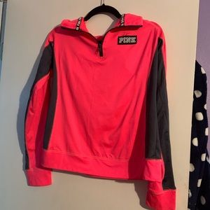 Pink and gray quarter zip jacket